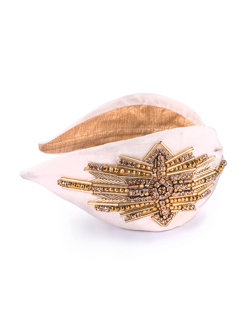 Designer headband Ivory Namjosh Revelle Shop