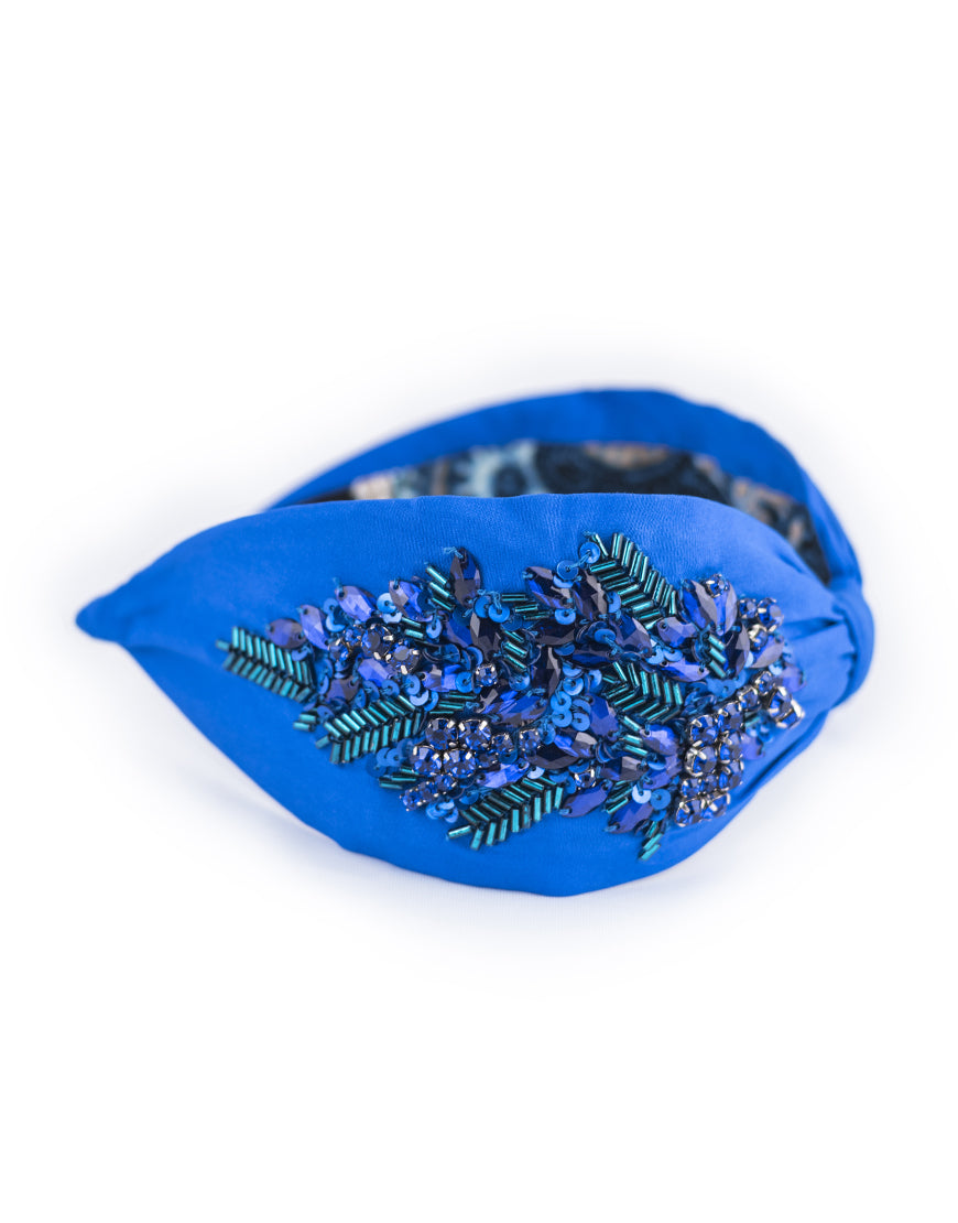 Royal Blue headband Designer headbands Namjosh Revelle Shop