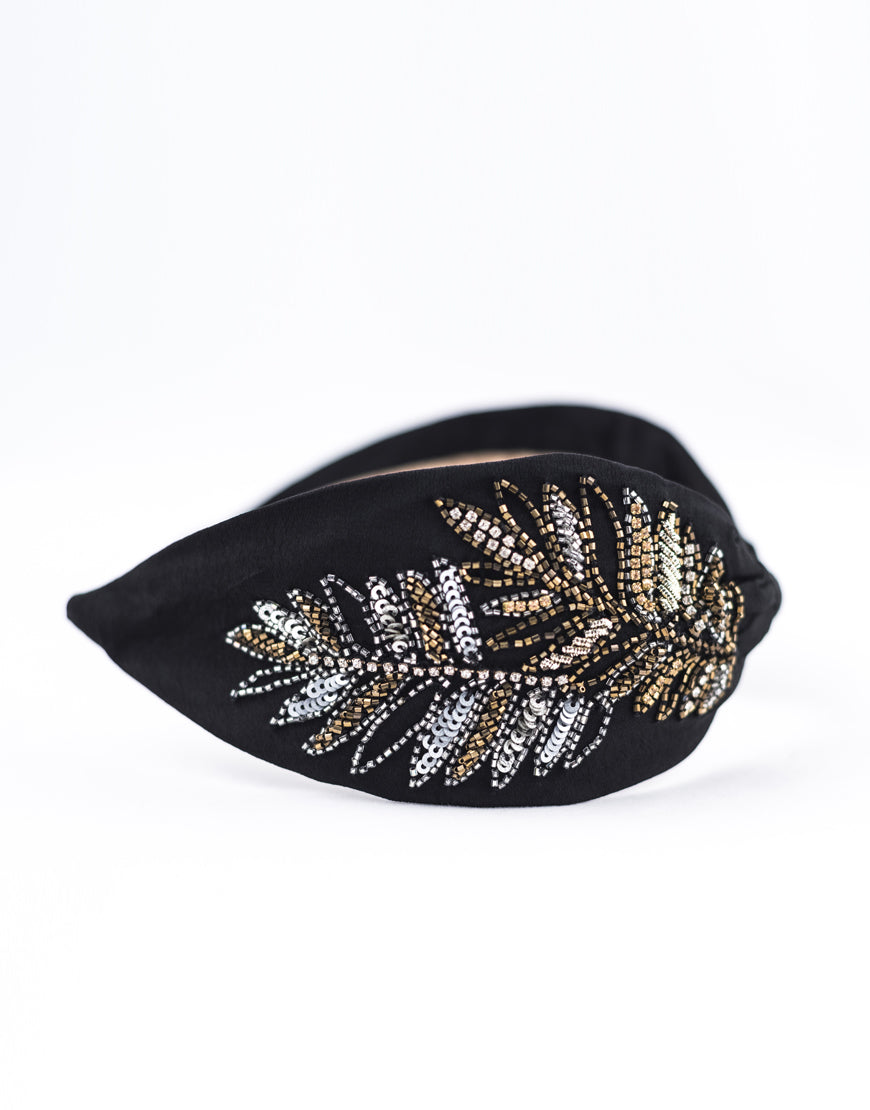 Crystal Leaves headband Designer headbands Namjosh Revelle Shop
