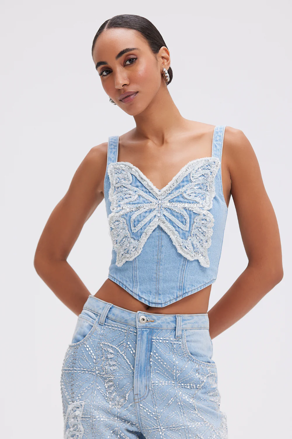 Camila Coelho Denim Set by PatBO - Image 4