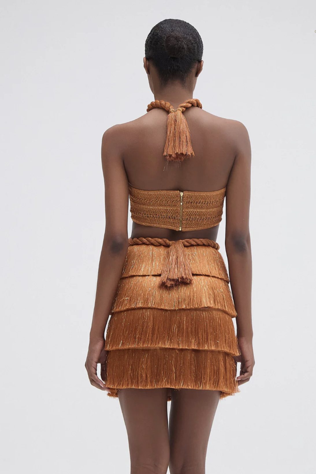 Pampas Fringe Mini Dress by PatBO - Image 2