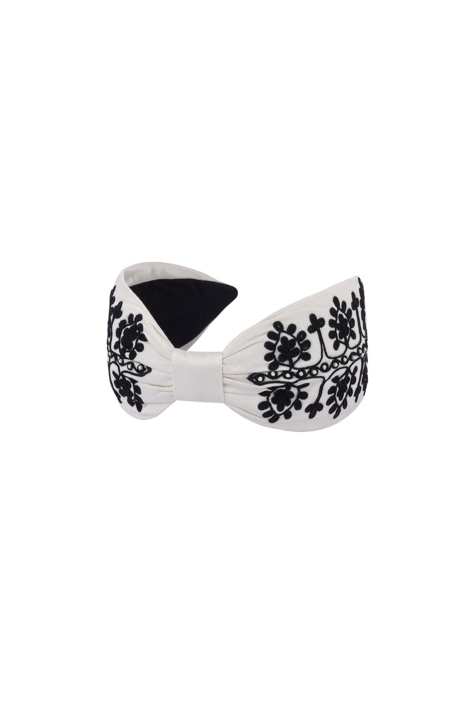 White & Black beaded headband - Image 2