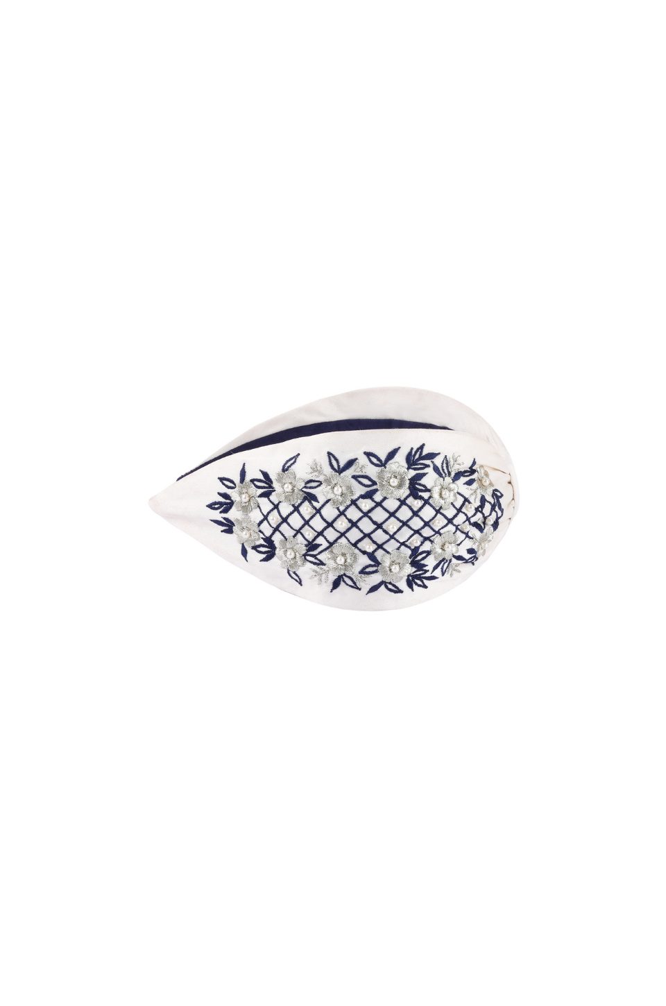 White Navy Headband
