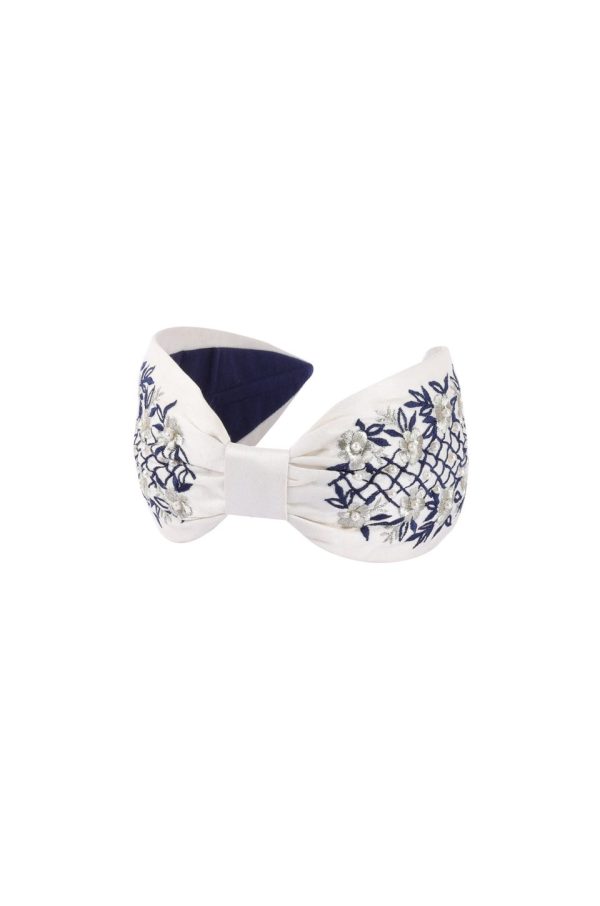 White Navy Headband - Image 2