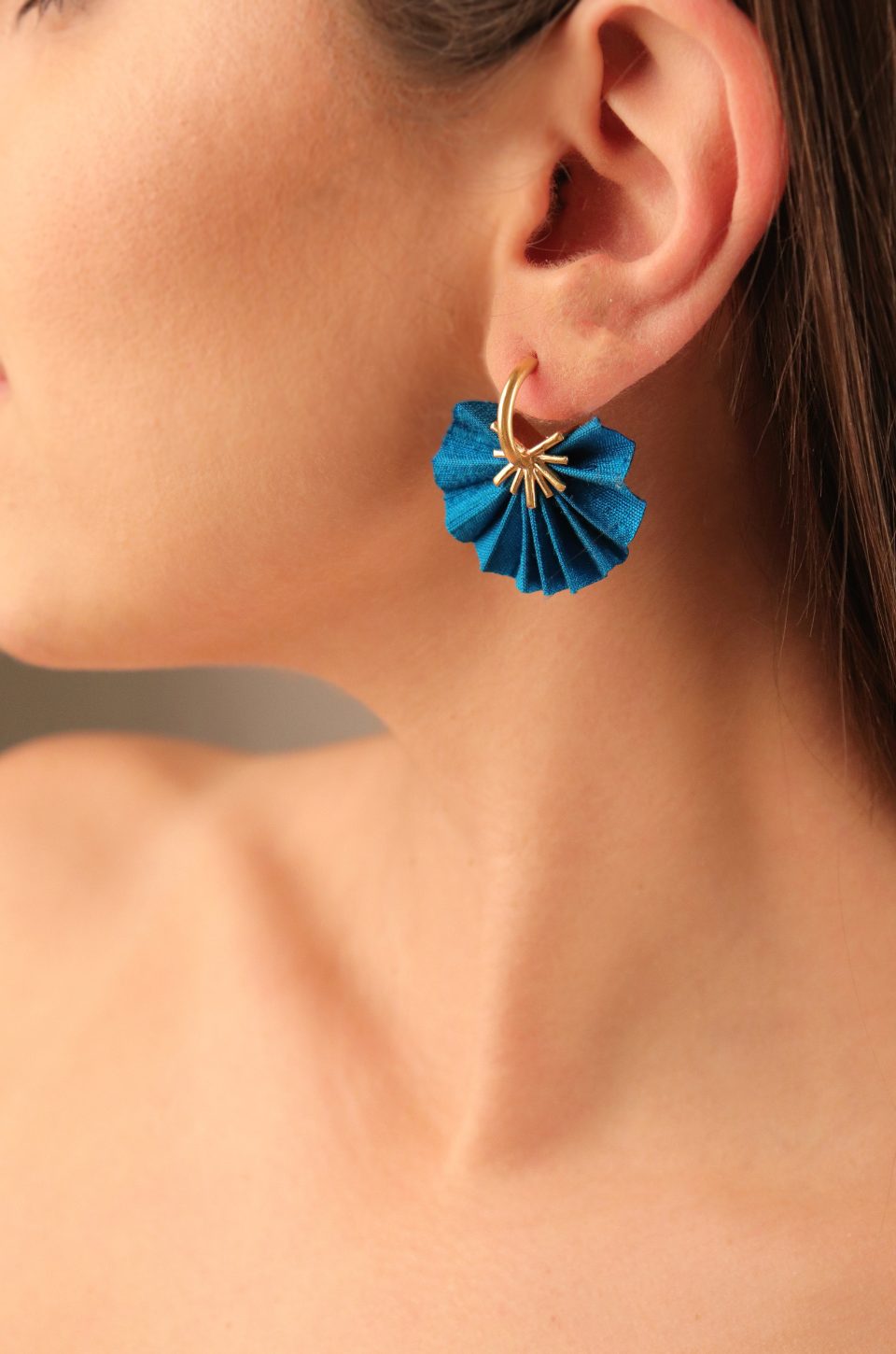 Teal Mini Hoop Earrings
