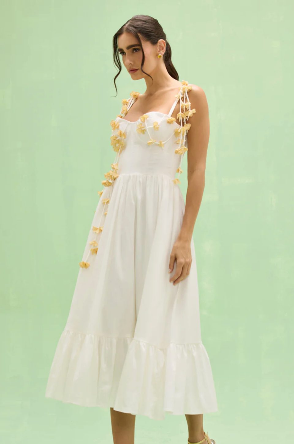 Tricoline Lotus Midi Dress by PatBO - Image 3