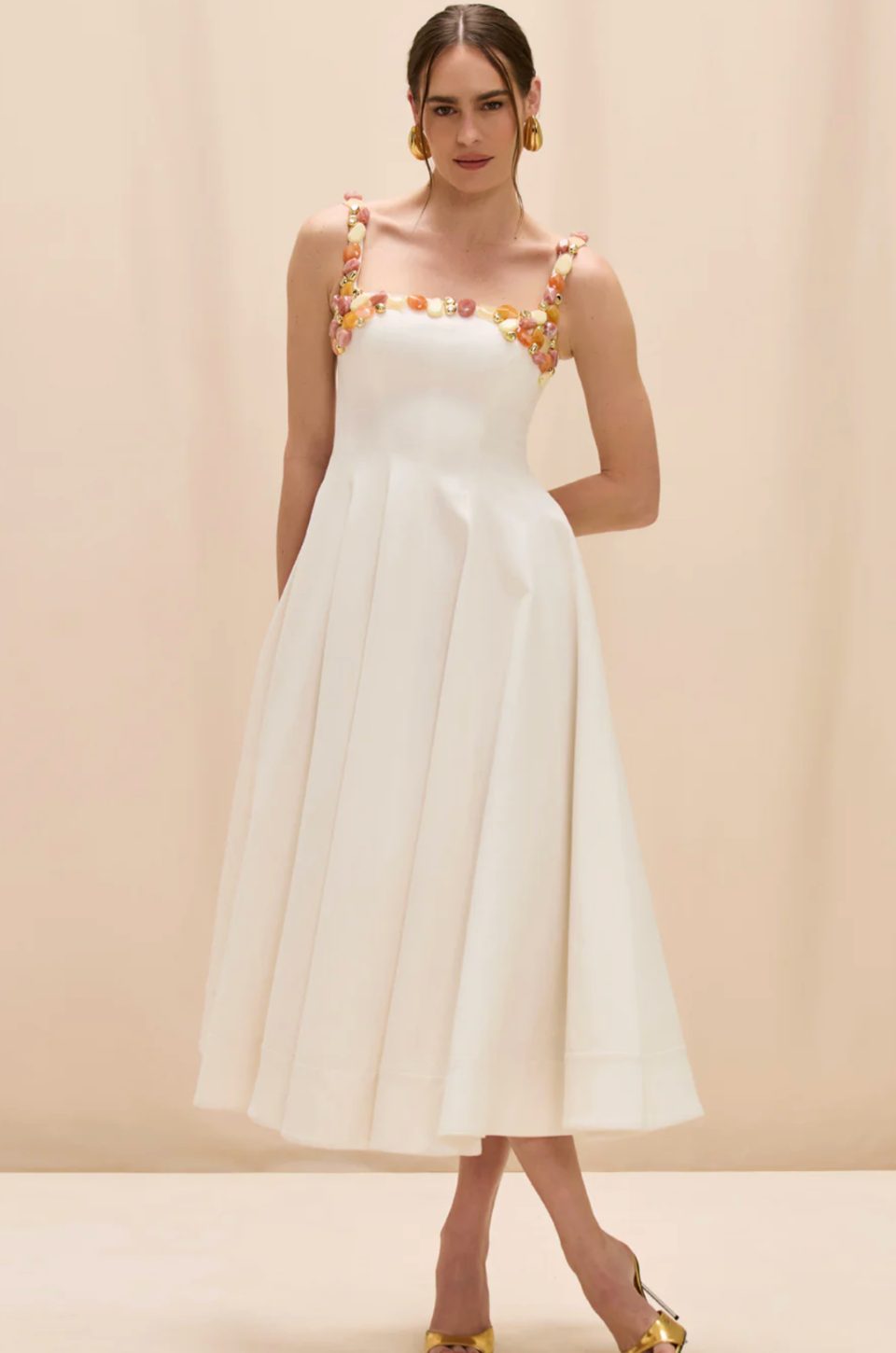 Gabriela Linen Midi Dress by PatBO