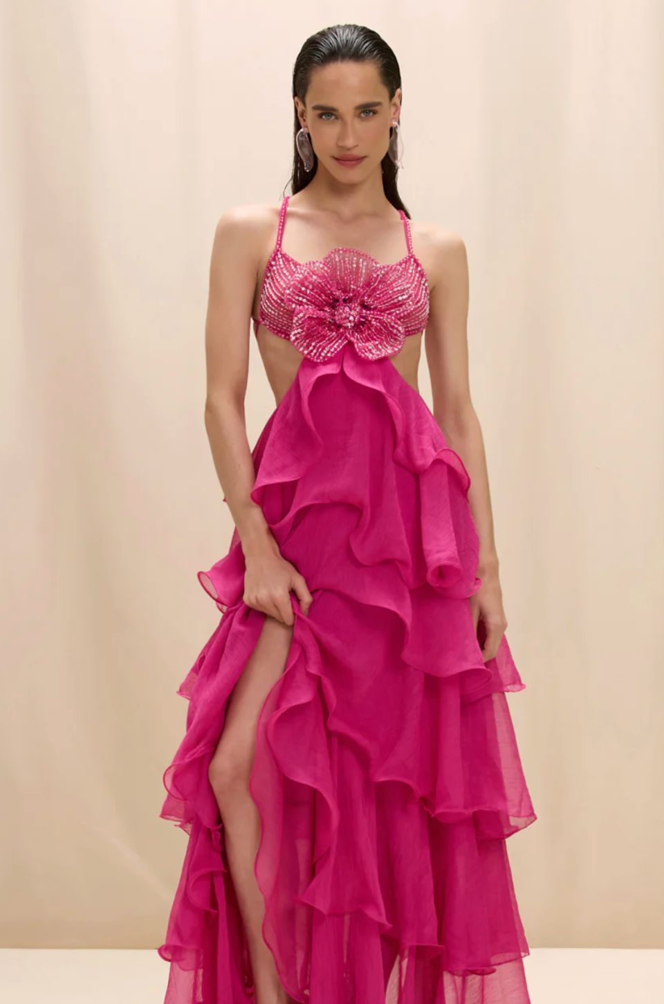 Chiffon Carmen Maxi Dress by PatBO