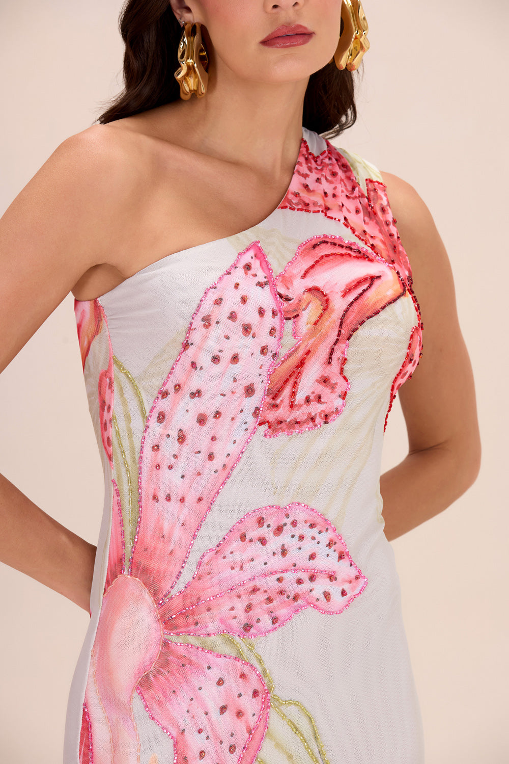 Orchid Bloom Dress by PatBO - Image 3